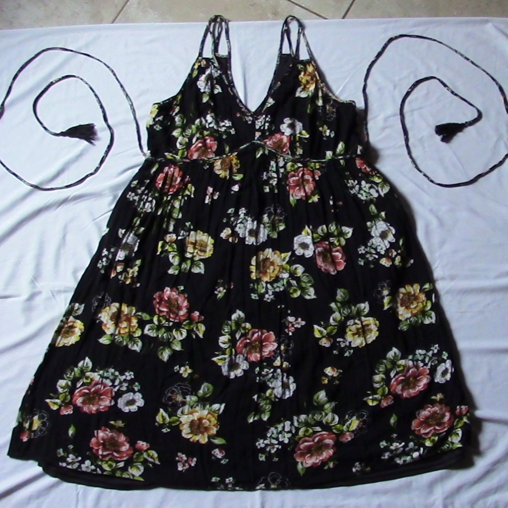 Torrid Dress - Black With Flowers